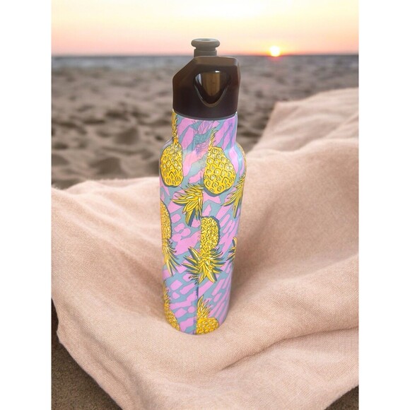 Chubbies Water Bottle Insulated Stainless Steel Blue & Pink Pineapple Swingers - Picture 3 of 6